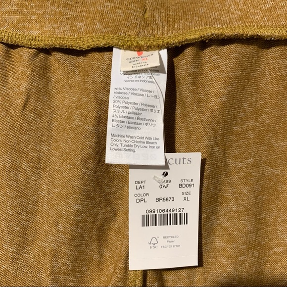 J.CREW NWT Girls' Soft Crewneck Sweatshirt & Pants Matching Outfit XL Crewcuts - Picture 8 of 8